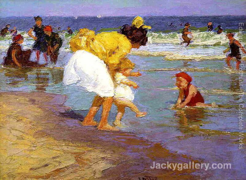 At the Seaside II by Edward Henry Potthast paintings reproduction - Click Image to Close